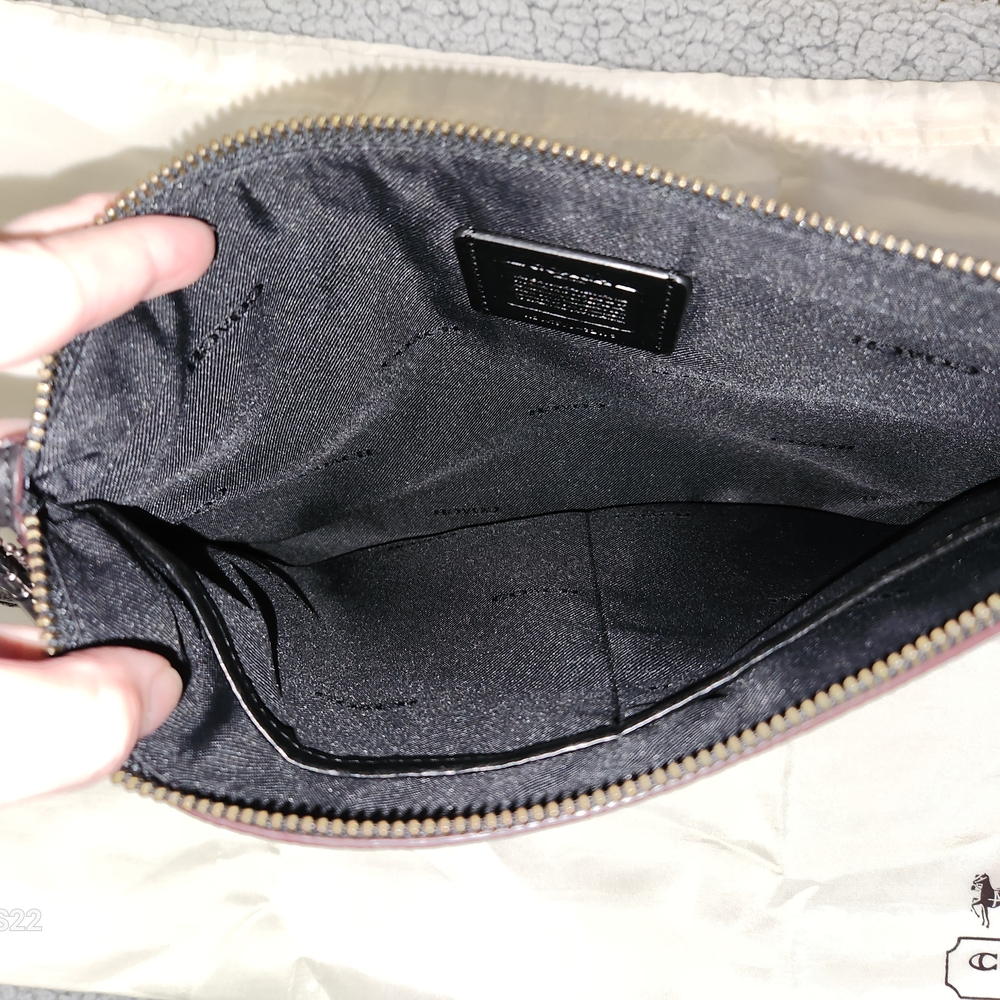 Coach Black Leather Clutch - Picture 3 of 7